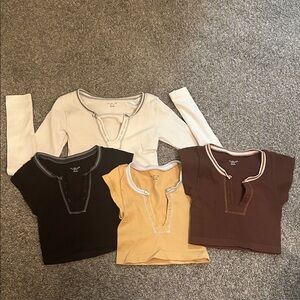 Out from Under Urban Outfitters Cropped Ribbed tee bundle (4) xs/s